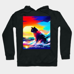 Japanese Sunset With A Giant Cat - PanfurWare LLC Hoodie